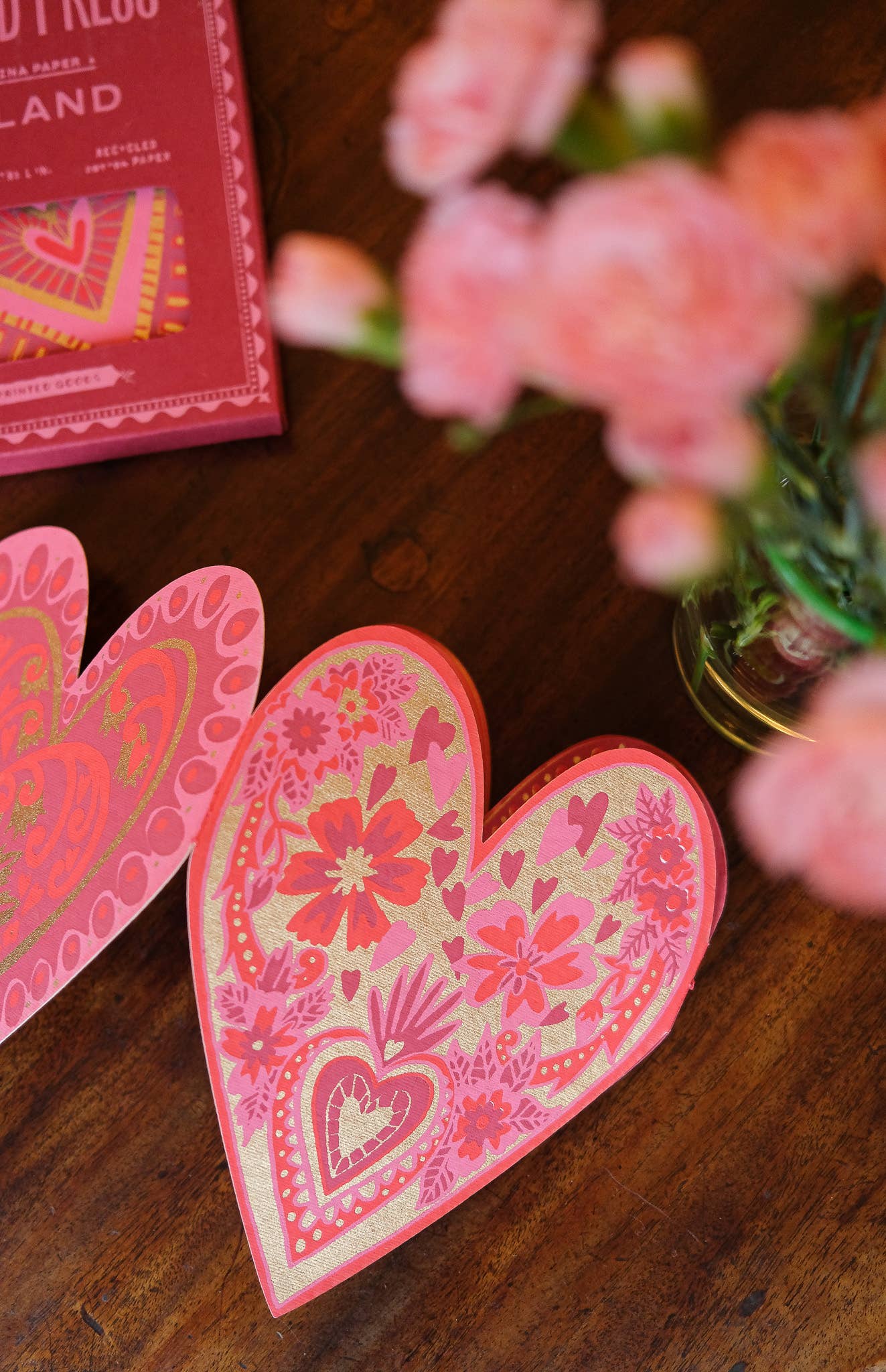 East End Press - Hearts Concertina Garland