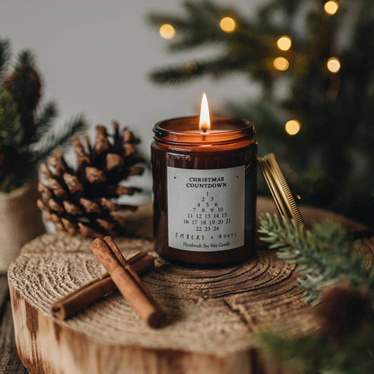 Embers & Roots - Christmas Countdown Advent Soy Candle: Christmas Tree