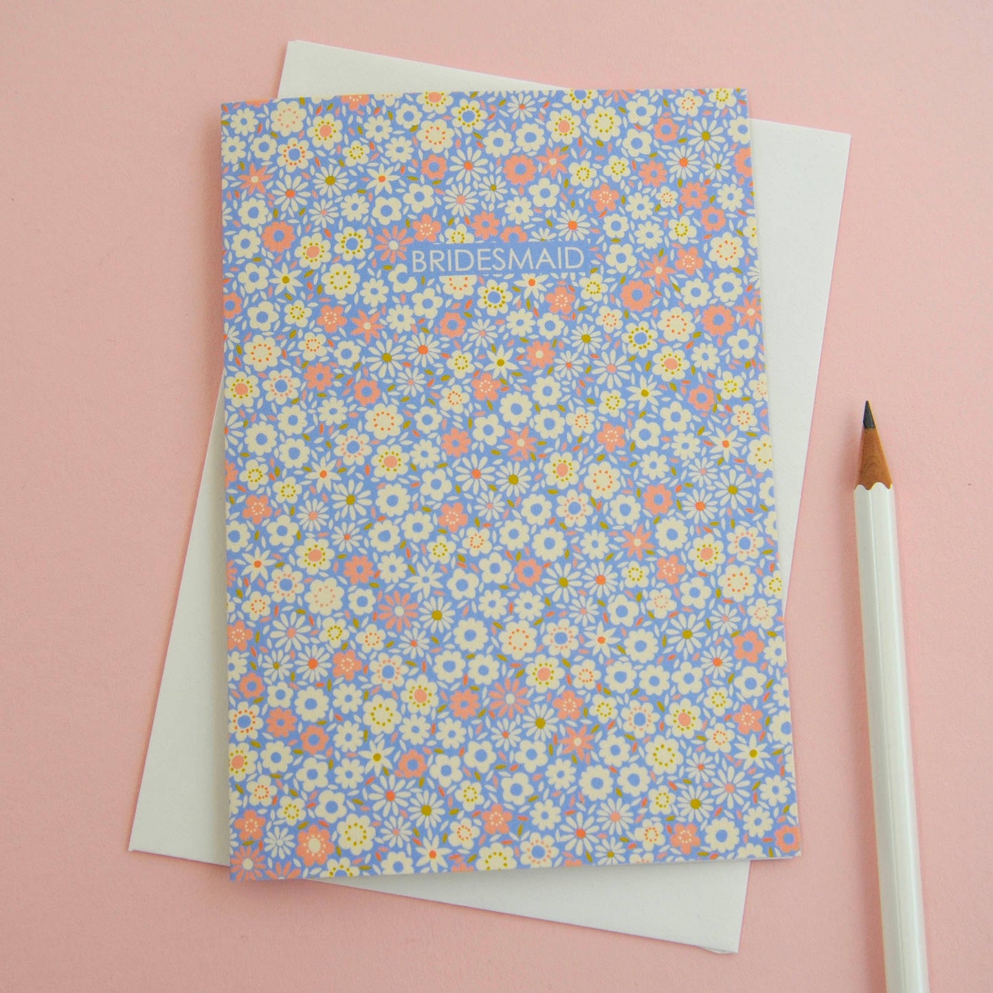 Elvira Van Vredenburgh Designs - Bridesmaid Floral Greetings Card