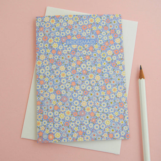 Elvira Van Vredenburgh Designs - Bridesmaid Floral Greetings Card