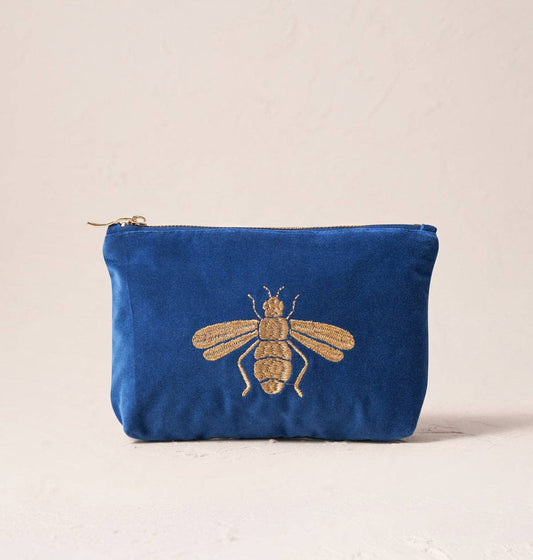 Elizabeth Scarlett Ltd - Honey Bee Cobalt Mini Pouch