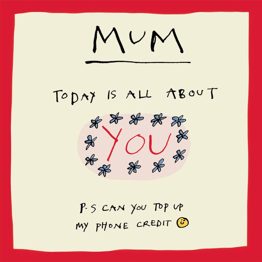 Poet and Painter - 'Mum Phone Credit' Greetings Card , FP3344
