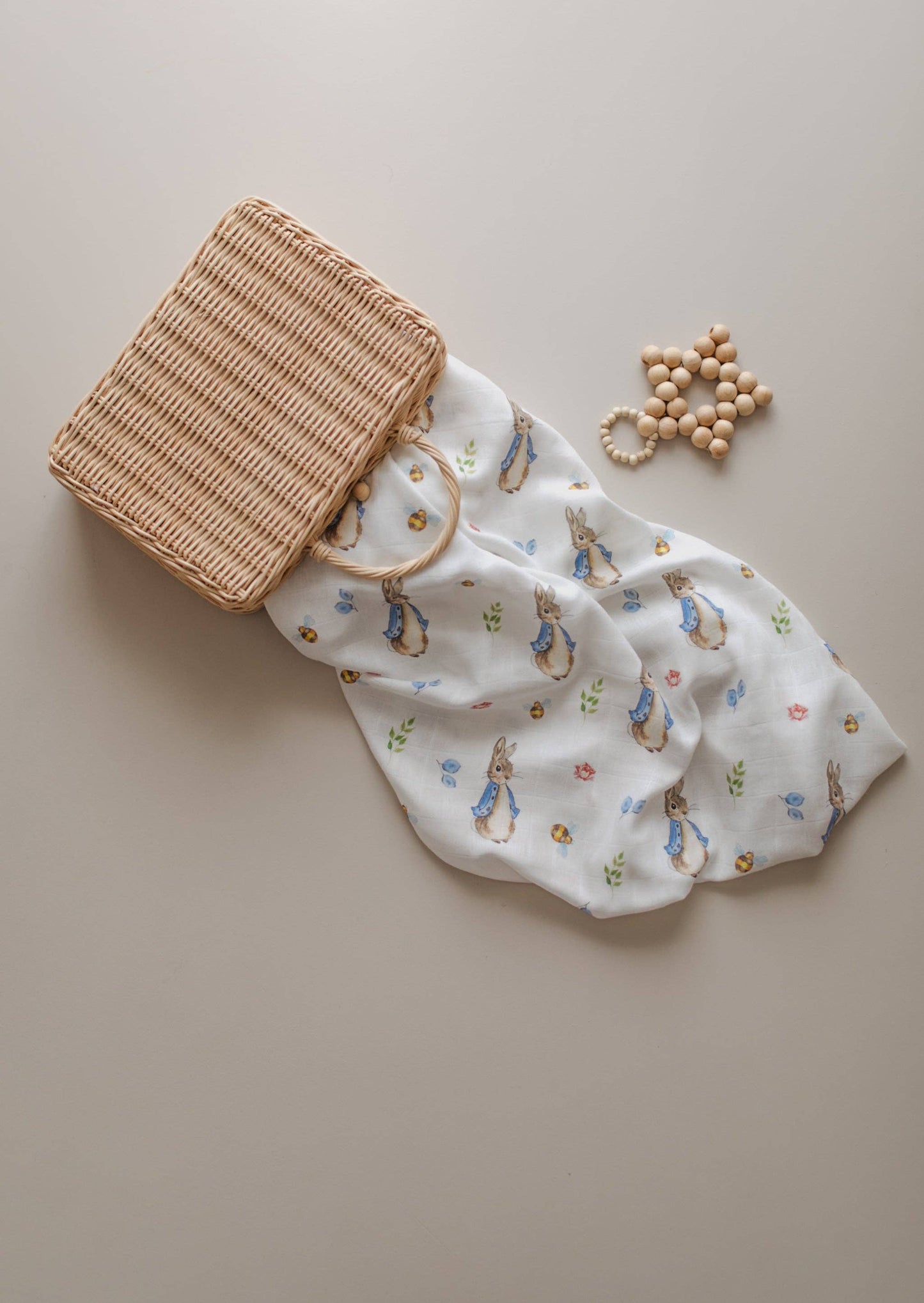 Blzandco - Blue Bunny Muslin Swaddle