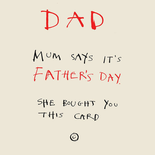 Poet and Painter - 'Father's Day Scrawl' Greetings Card , FP1066