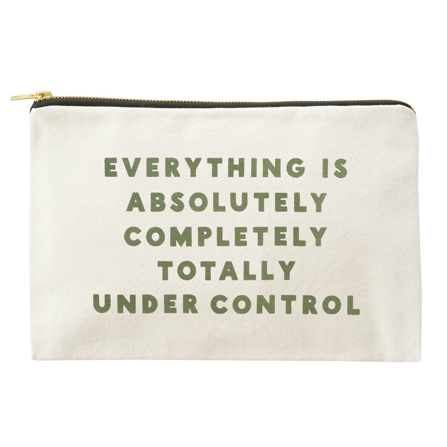 Alphabet Bags - Under Control - Large Canvas Pouch