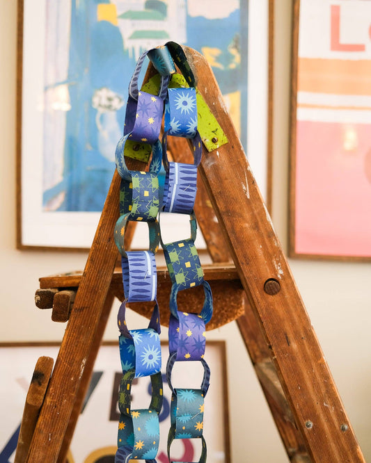 East End Press - Blue & Yellow Paper Chain Kit