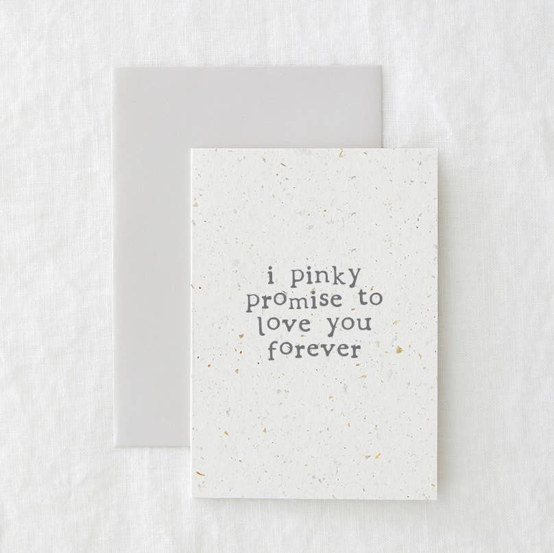 Made by Shannon - Pinky Promise - Love Eco-friendly Greeting Card