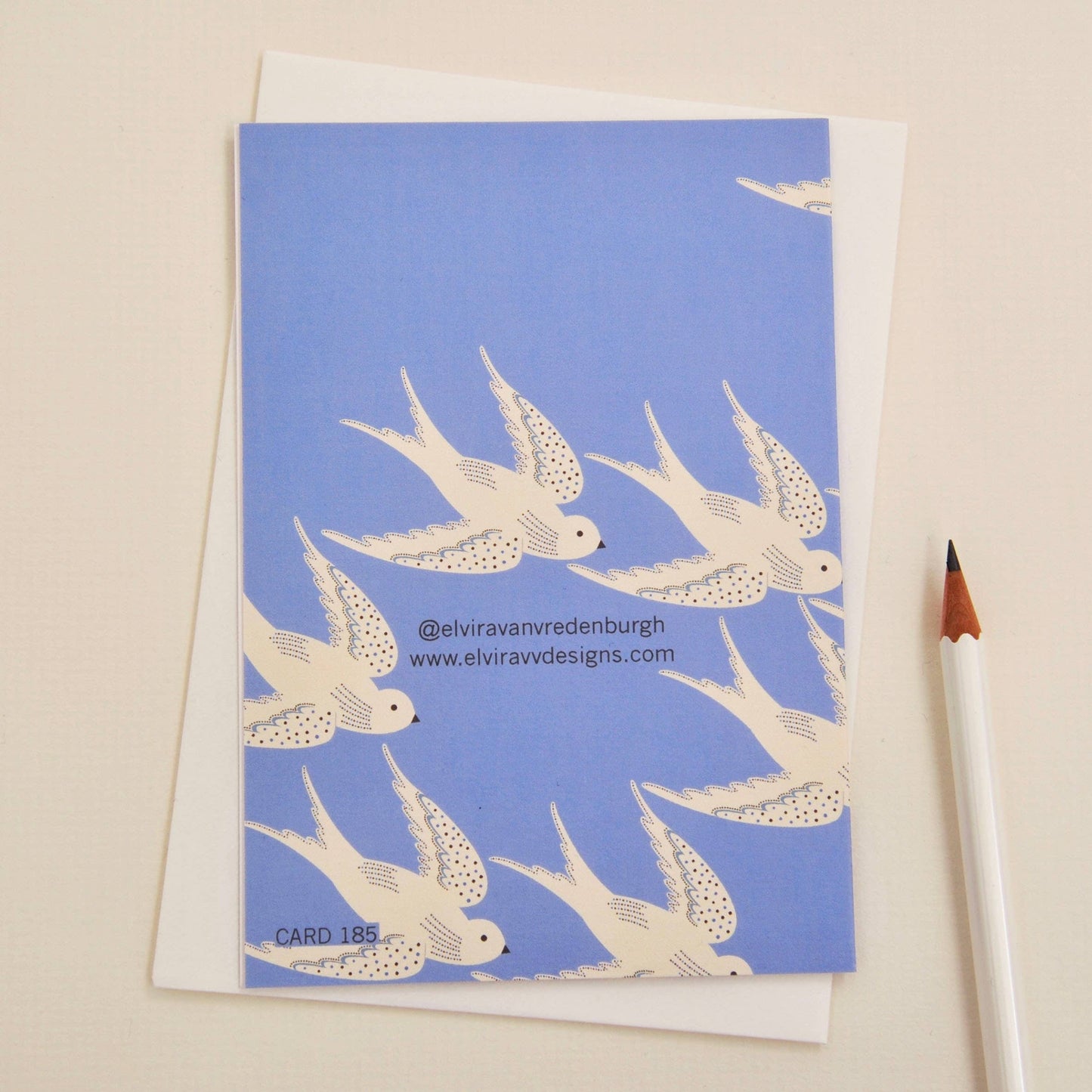 Elvira Van Vredenburgh Designs - New Baby in Blue Greetings Card