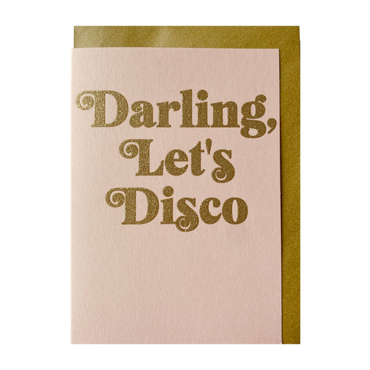 Oh Squirrel - 'Darling, Let's Disco' Card with Biodegradable Glitter  : Cellophane