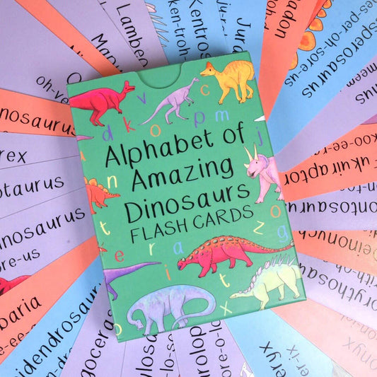 Button & Squirt - Alphabet of Amazing Dinosaurs Flash Cards
