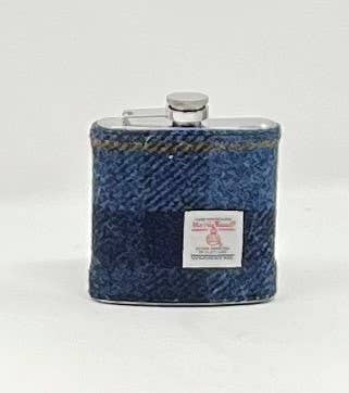 Created By The Ridleys - 6oz Harris Tweed Hip Flask - Autumn Colours  - HT55