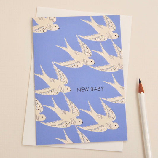 Elvira Van Vredenburgh Designs - New Baby in Blue Greetings Card