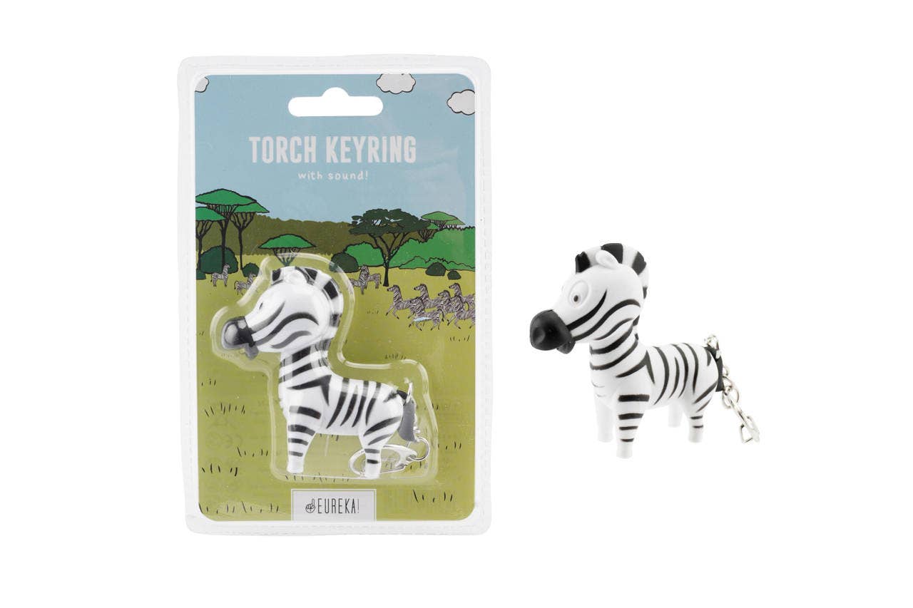CGB Giftware - Eureka Torch Keyring Light - Zebra