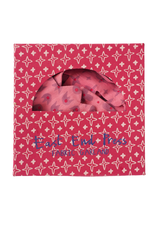 East End Press - Pink Flower Fabric Garland
