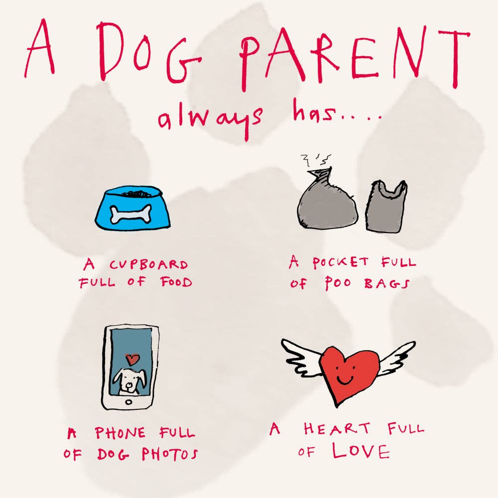 Poet and Painter - 'Dog Parent' Greetings Card , FP921