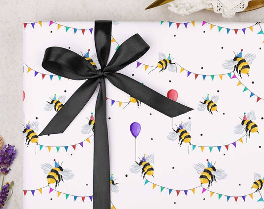 Making Meadows Ltd - Gift Wrap | Bee Party Wrapping Paper Sheet