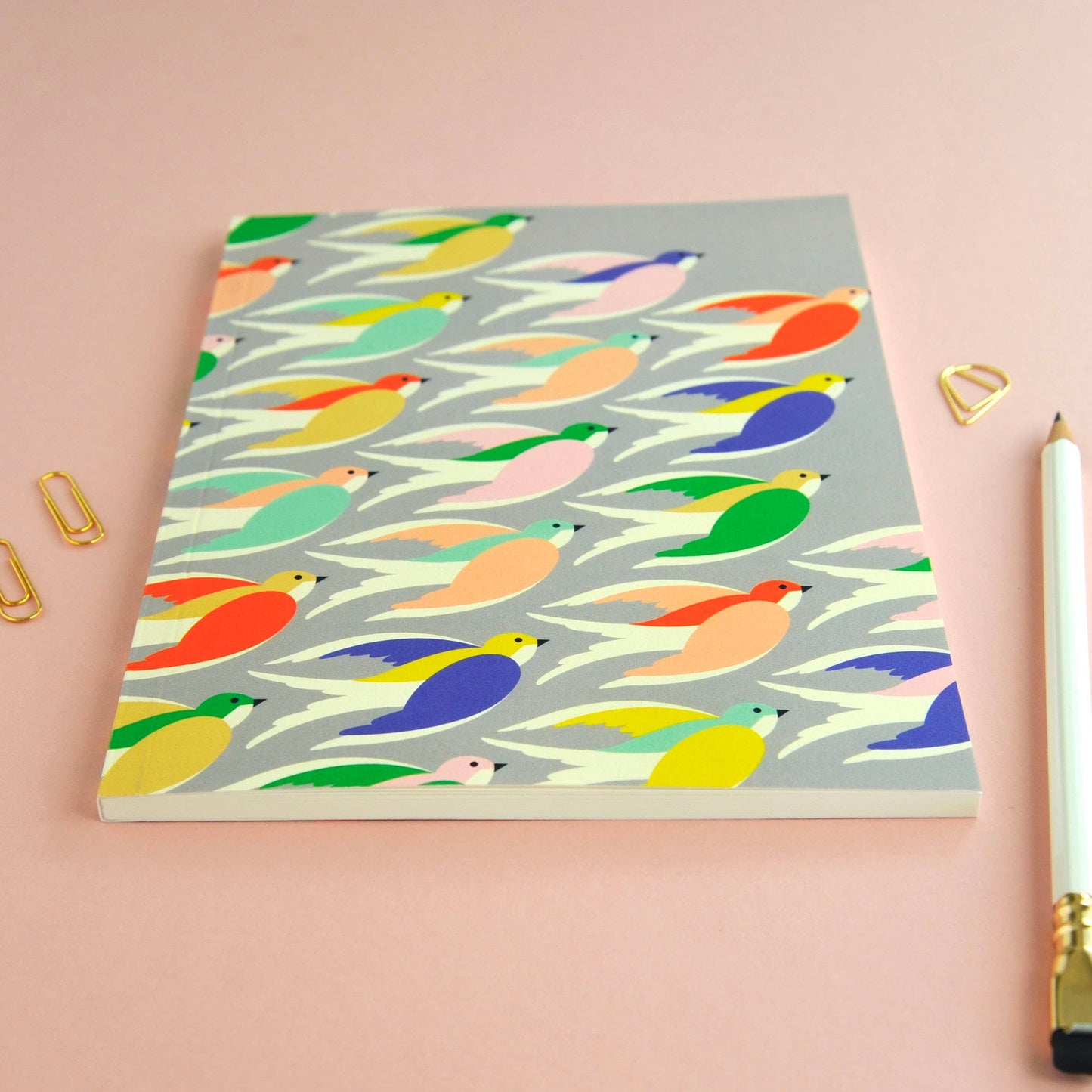 Elvira Van Vredenburgh Designs - Birds Inflight Perfect Bound Notebook Gift