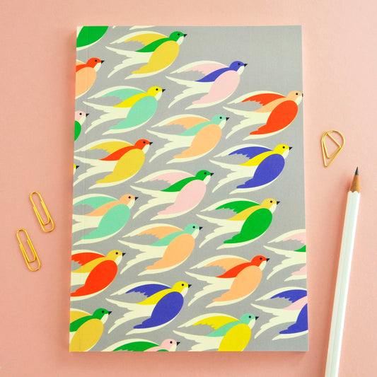 Elvira Van Vredenburgh Designs - Birds Inflight Perfect Bound Notebook Gift