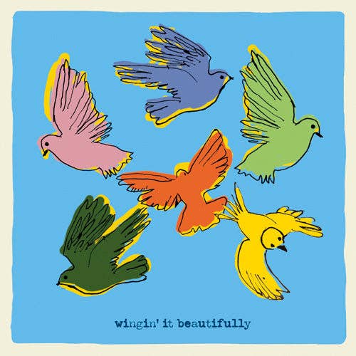 Poet and Painter - ‘Wingin’ It Beautifully’ Greetings Card,Studio , FP974