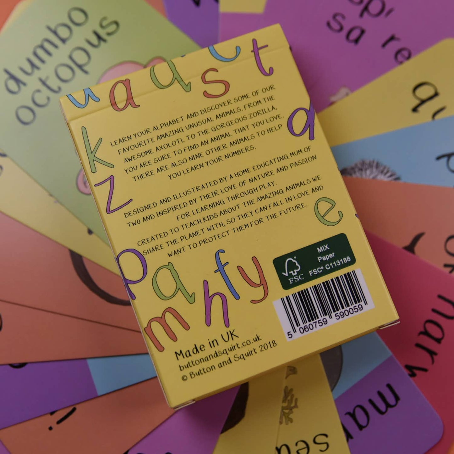 Button & Squirt - Alphabet of Amazing Animals Flash Cards
