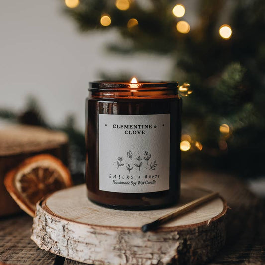 Embers & Roots - Clementine & Clove Soy Candle