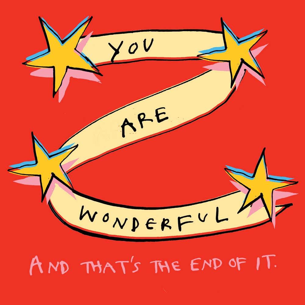 Poet and Painter - 'You are Wonderful' Greetings Card , FP3058