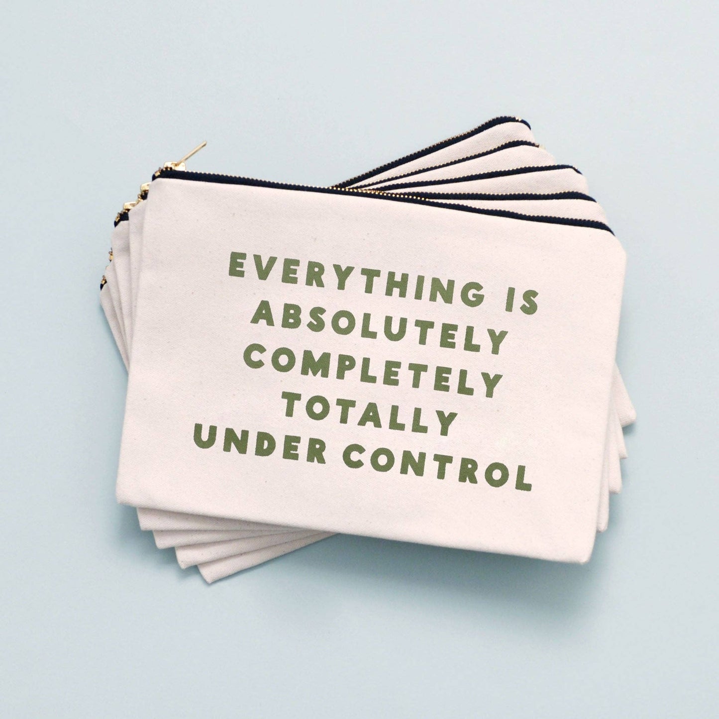 Alphabet Bags - Under Control - Large Canvas Pouch
