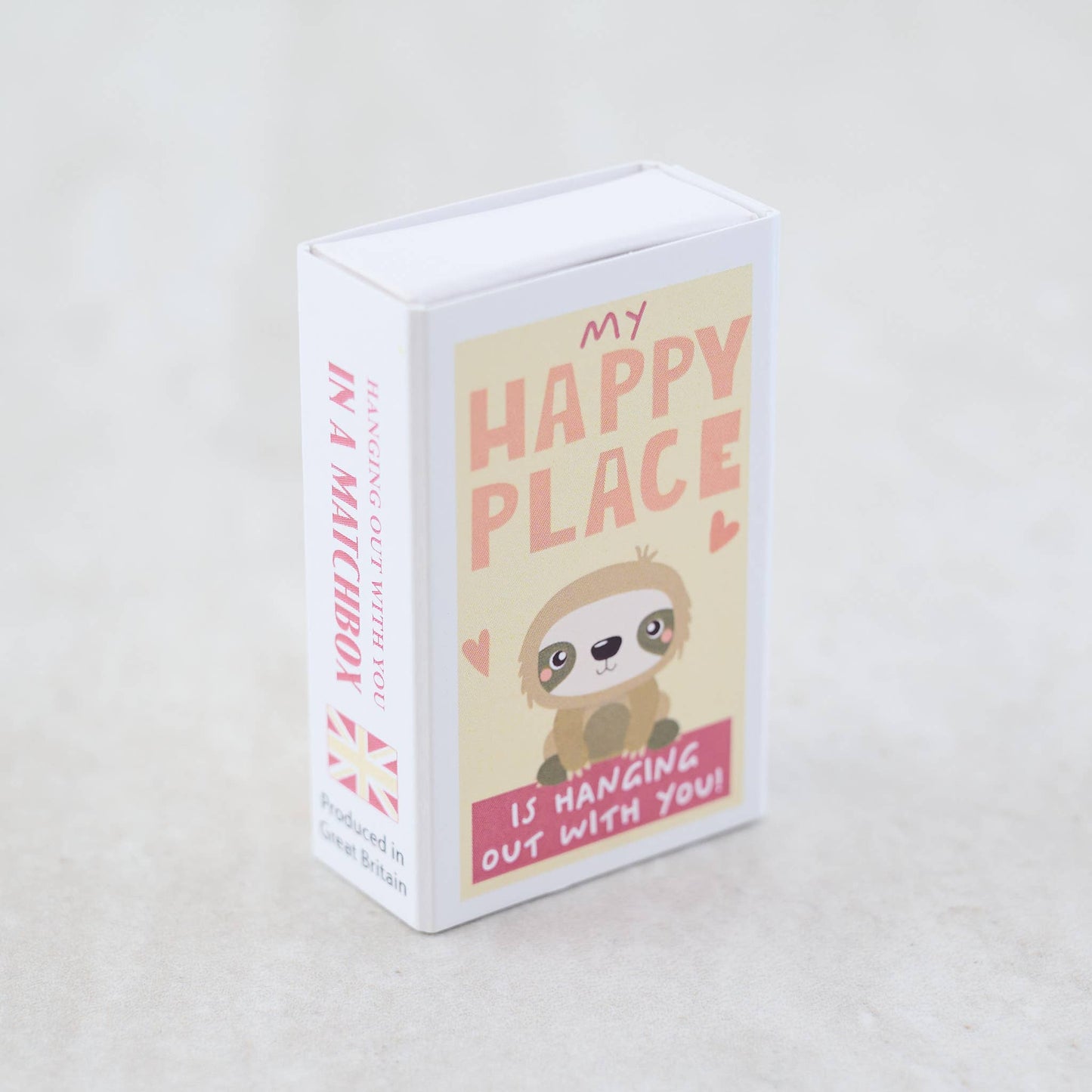 Marvling Bros Ltd - My Happy Place Wool Felt Sloth In A Matchbox