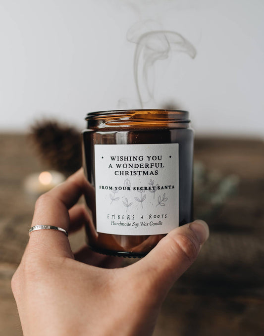 Embers & Roots - Secret Santa Soy Wax Candle: Clementine & clove