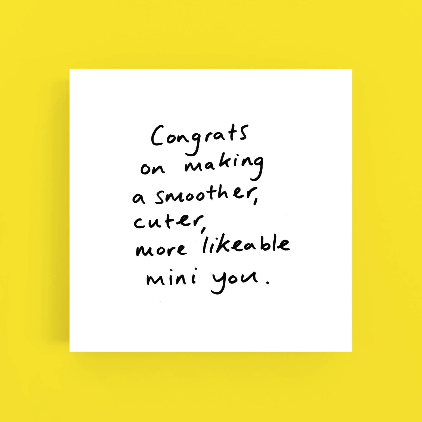 Cardinky - Mini You-New Baby - Greeting Card: Biodegradeable cello wrap.