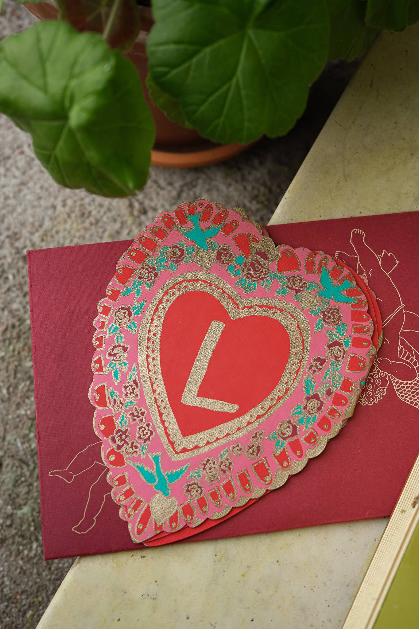 East End Press - Love Concertina Greeting Card: C5