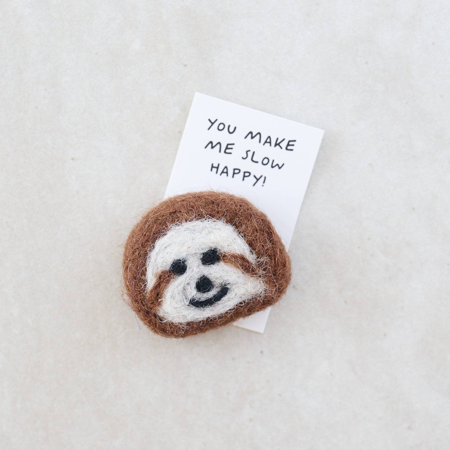 Marvling Bros Ltd - My Happy Place Wool Felt Sloth In A Matchbox