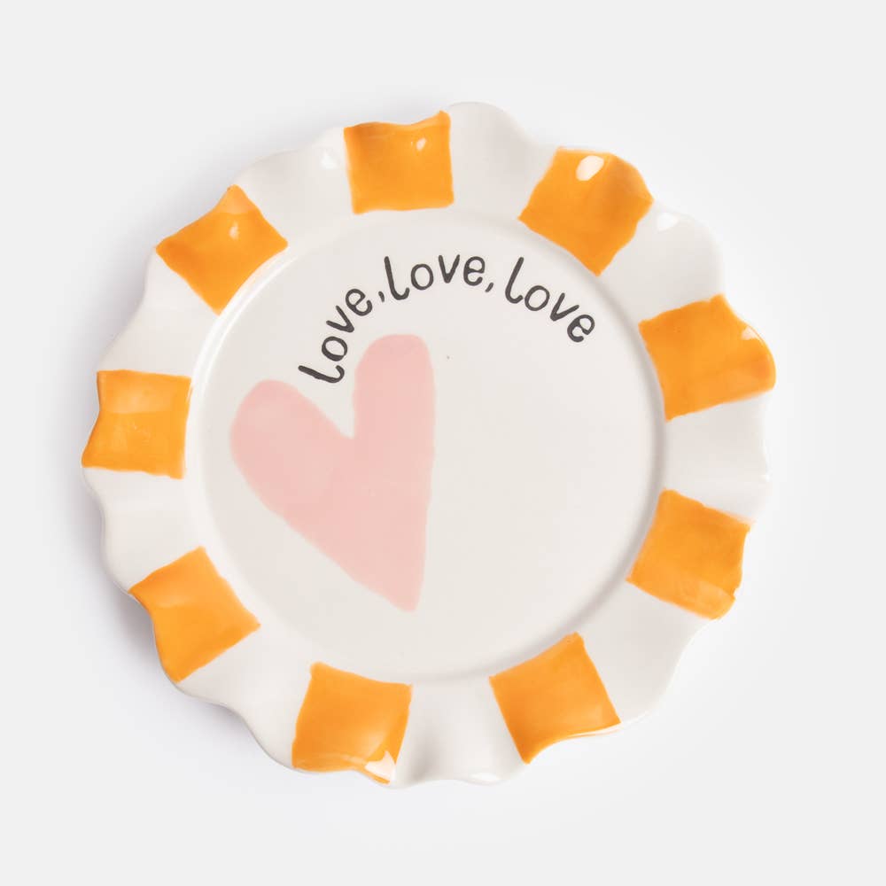 Caroline Gardner - Love, Love, Love Heart Plate