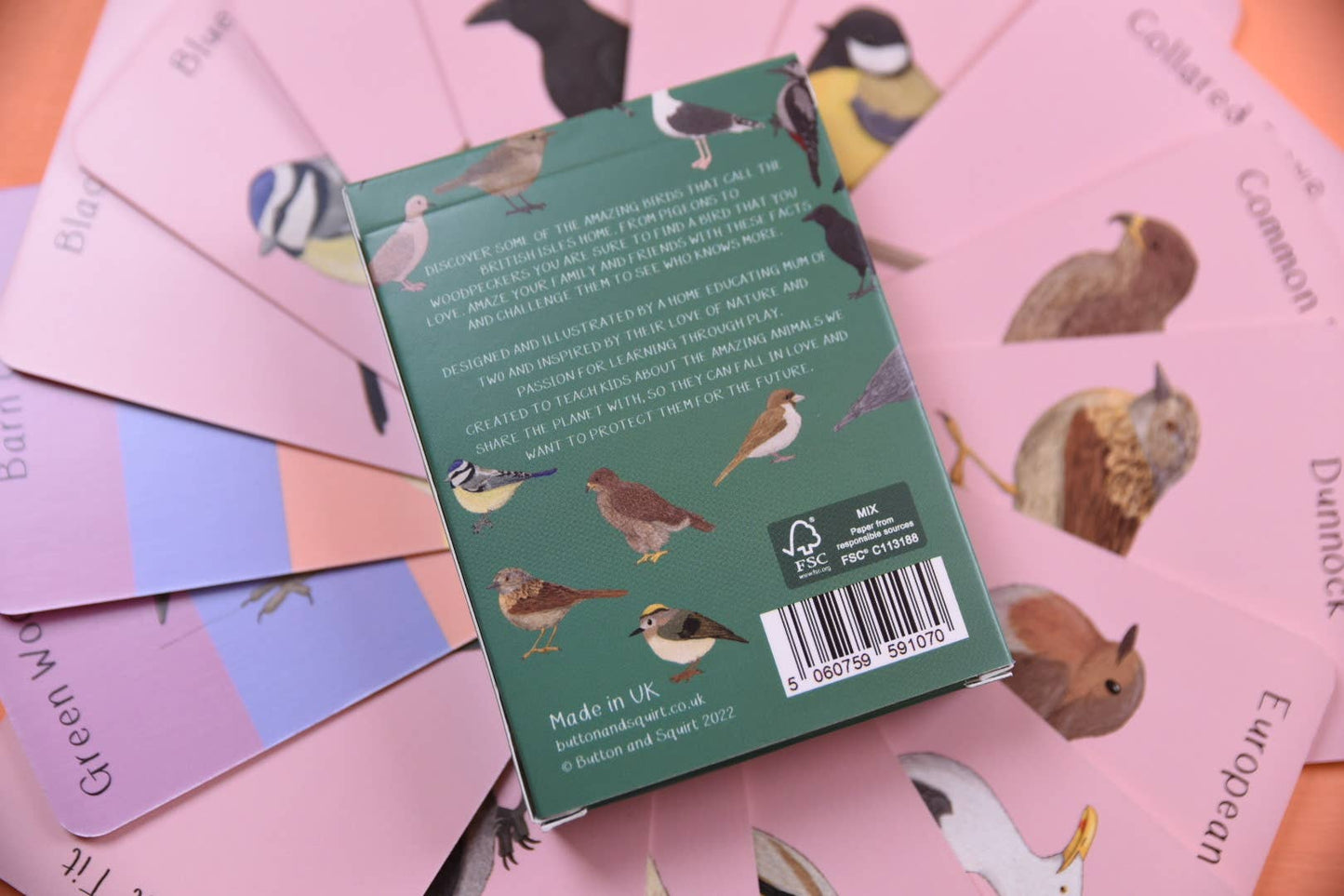 Button & Squirt - Amazing Birds of the British Isles Fact Cards
