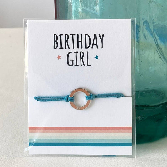 Coral and Mint - 'Birthday Girl' String Charm Bracelet.