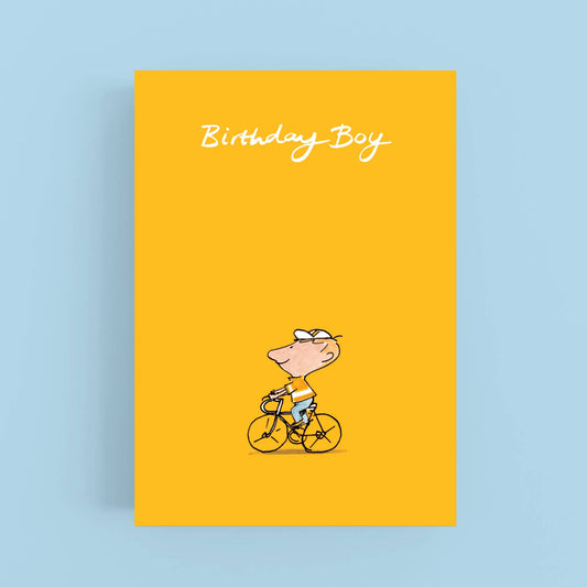 Cardinky - 'Happy Birthday Boy on bike'-Birthday - Greeting Card: Biodegradeable cello wrap.