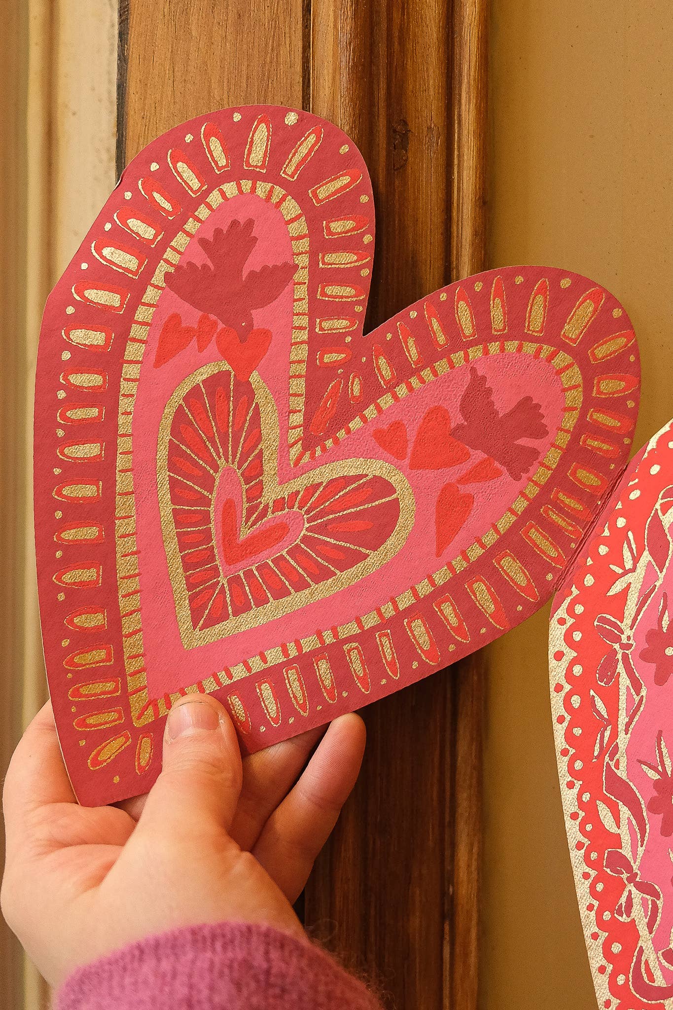 East End Press - Hearts Concertina Garland