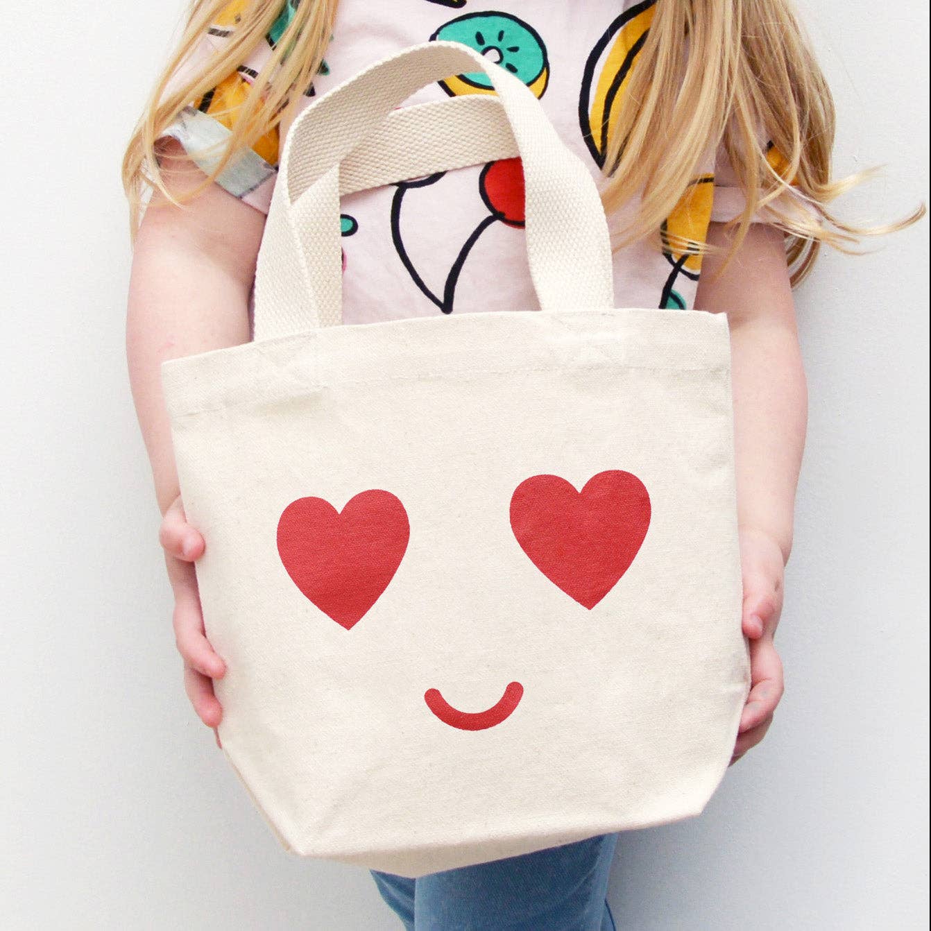 Alphabet Bags - Heart Eyes - Little Canvas Bag