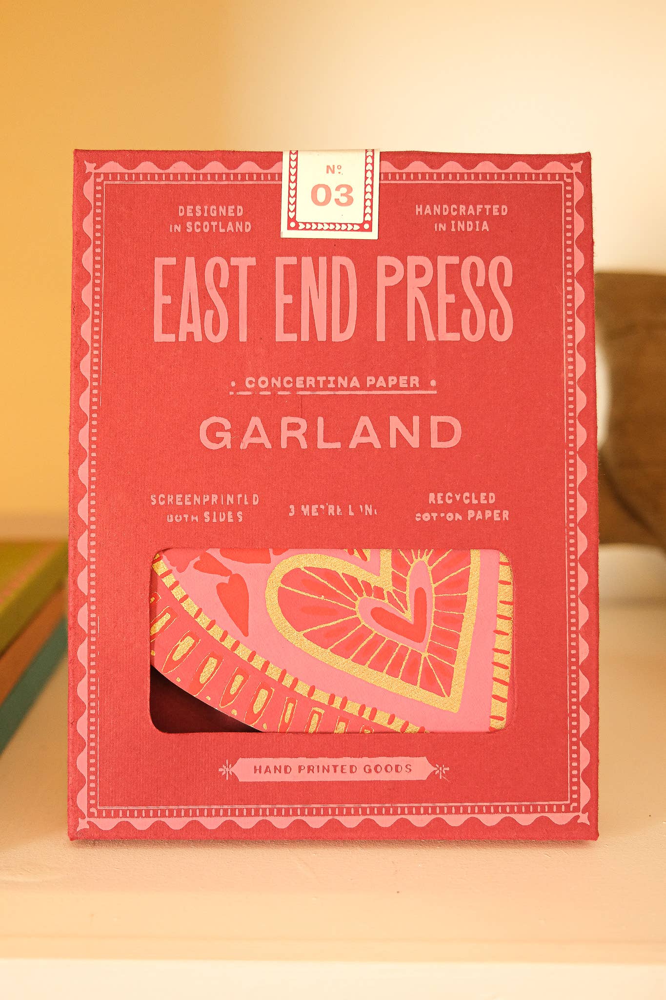 East End Press - Hearts Concertina Garland