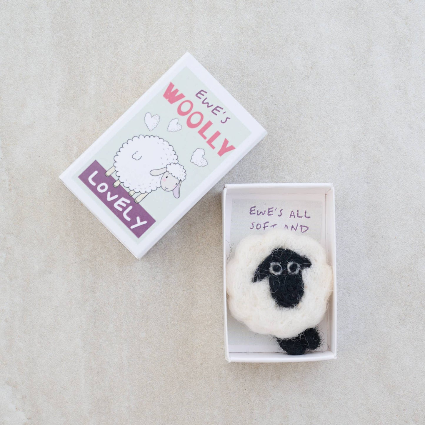 Marvling Bros Ltd - Ewes Woolly Lovely Wool Felt Sheep In A Matchbox