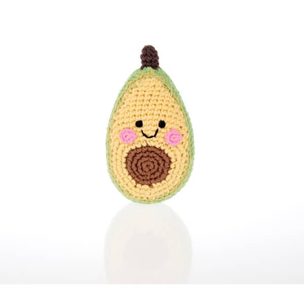 Pebblechild - Handmade Friendly Avocado Rattle