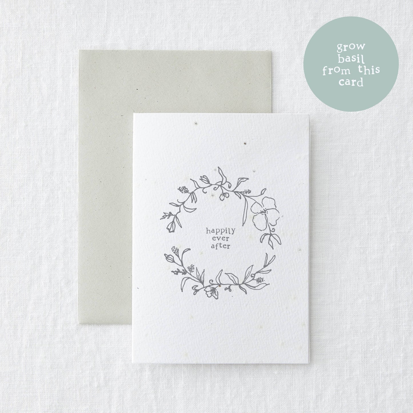 Happily After - Basil Seed Plantable Card