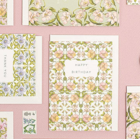 Catherine Lewis Design - Flora Nouveau - Happy Birthday	- FN-007