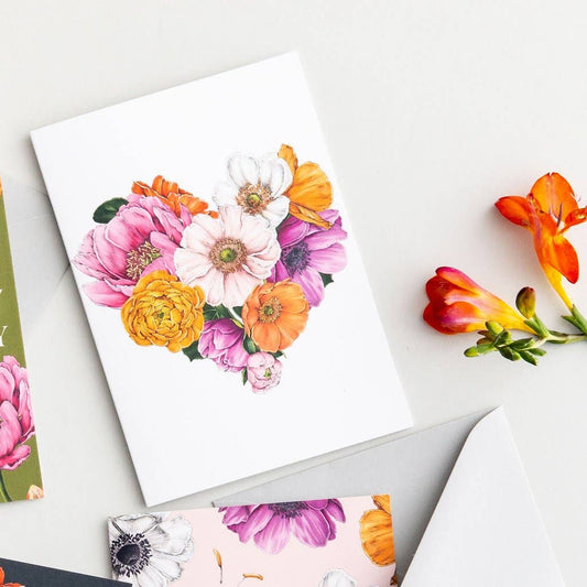 Catherine Lewis Design - Floral Brights - Heart