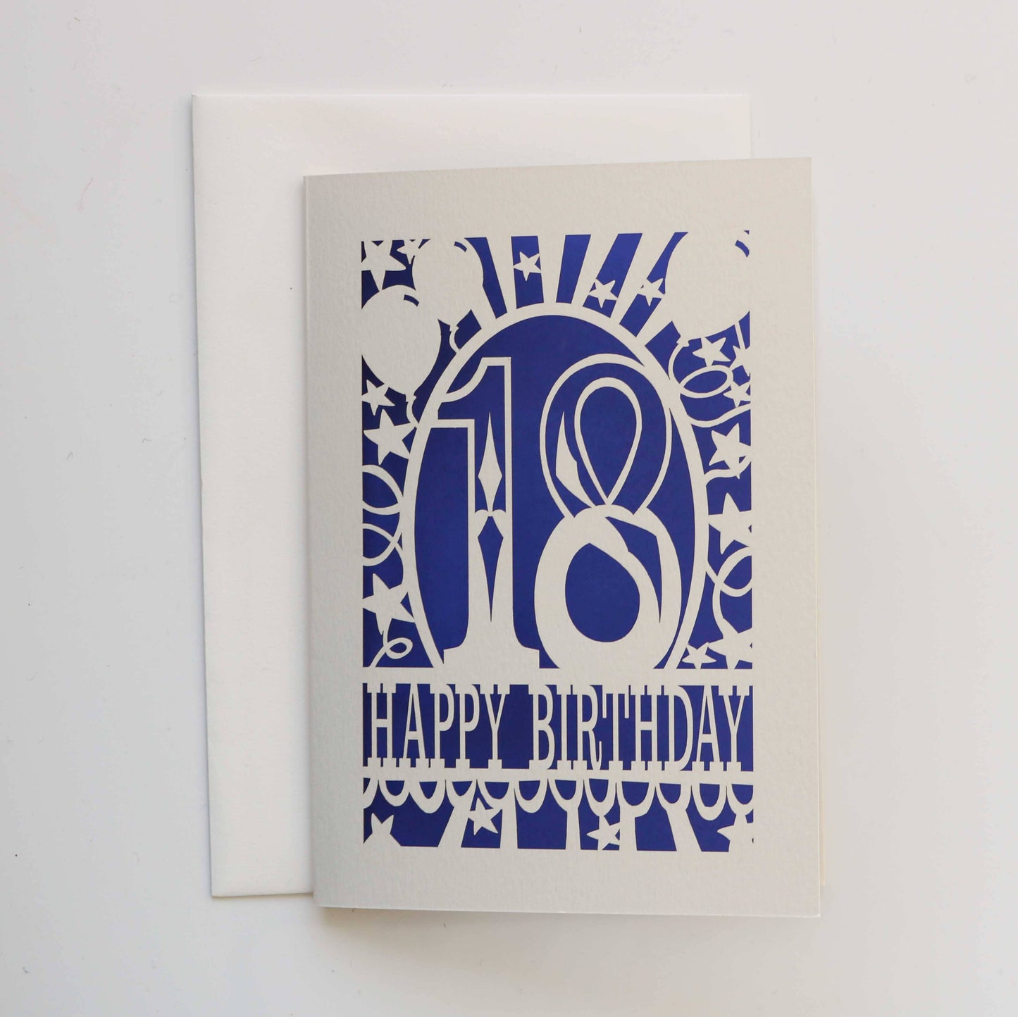 Big Birthday Age 18 Laser Cut Card
